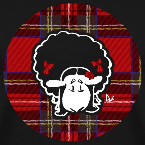 Goth Sheep Girl with tartan - Miesten premium t-paita