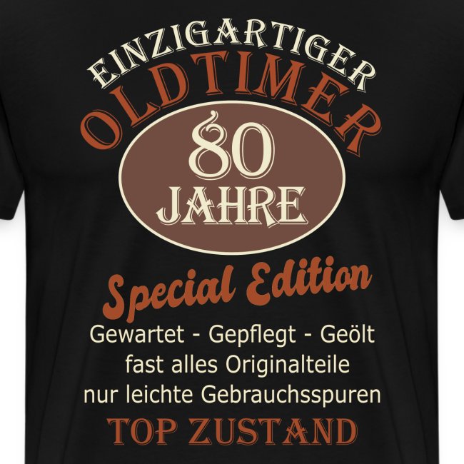 80 Jahre Geburtstag T-Shirt Geschenkidee  80 Jahre Alt Shirt Übergrössen Shirt 