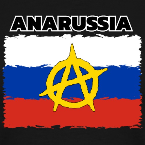 Anarussia Russia Flag Anarchy - Männer Premium T-Shirt