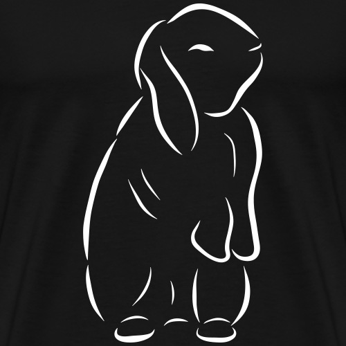 stehendes Häschen Hase Kaninchen Zwergkaninchen - Männer Premium T-Shirt