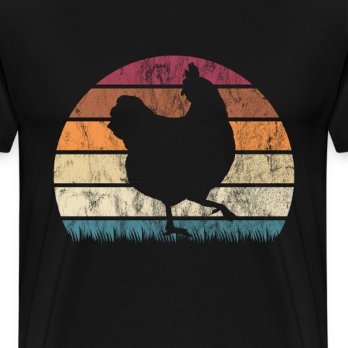 Hühnerbesitzer Retro Hühner - Männer Premium T-Shirt