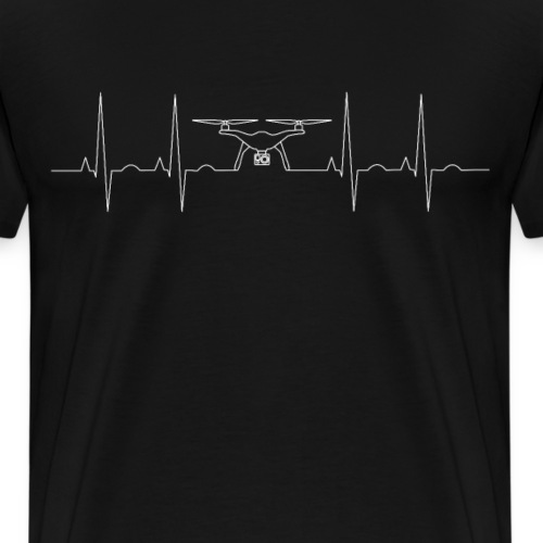 Drohnenpilot EKG Herzschlag Drohne - Männer Premium T-Shirt