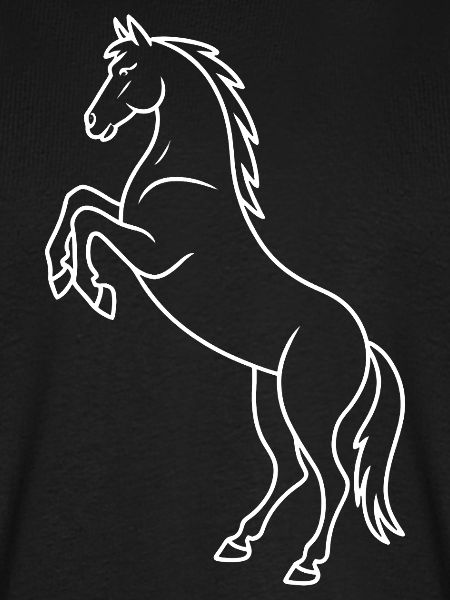 Linienreiter Hengst Silhouette