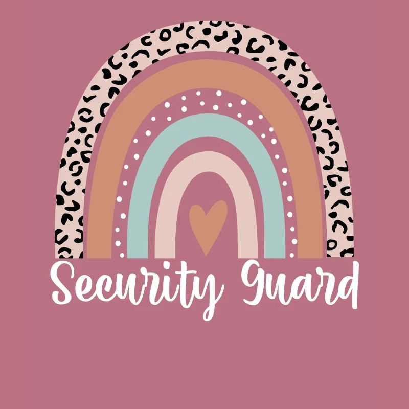 Security Guard Rainbow Leopard Funny Security