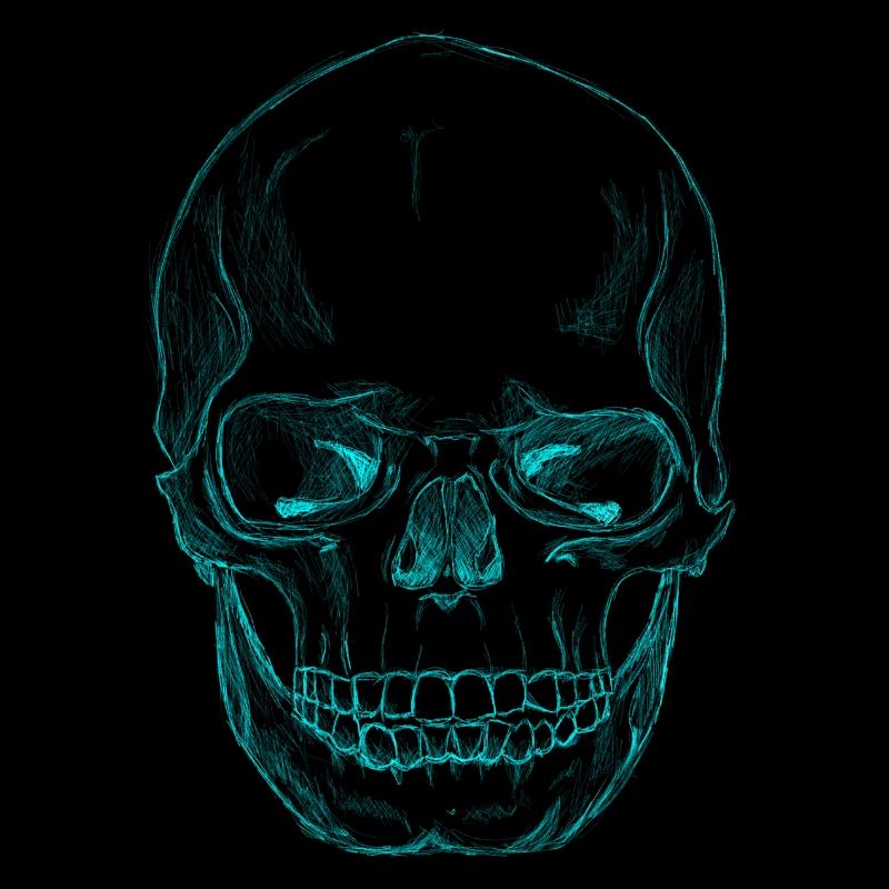SkullSketchTurquoise