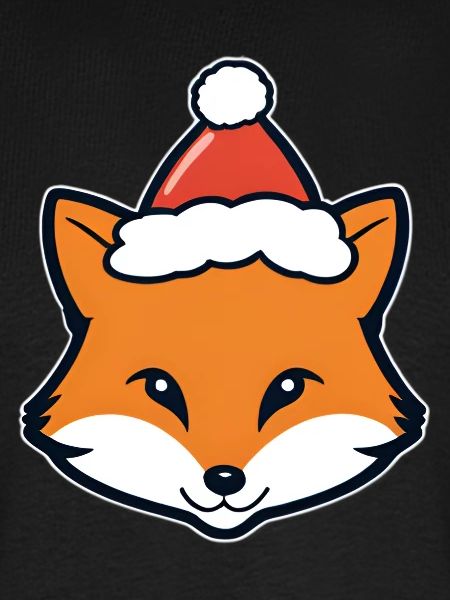 Fuchs im Weihnachtshut