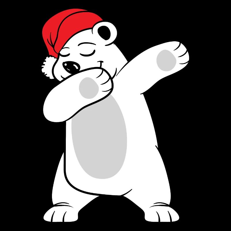 Dabbing Dab Dancing Polar Bear Christmas