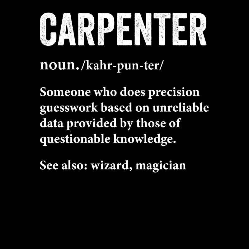Carpenter's definition woodworker