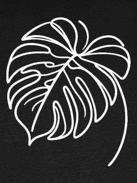 Monstera Blatt Weiß