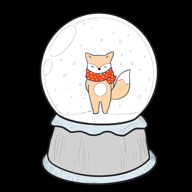 Snow globe fox