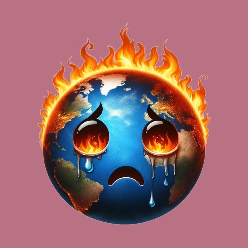 Burning sad earth