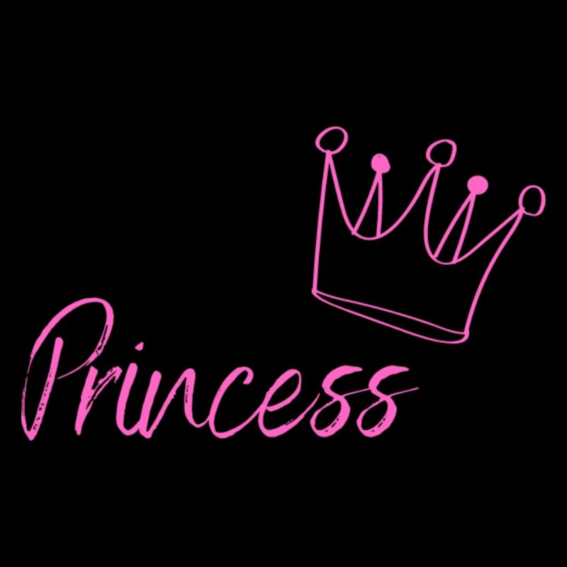 Pinker Princess-Druck mit Krone