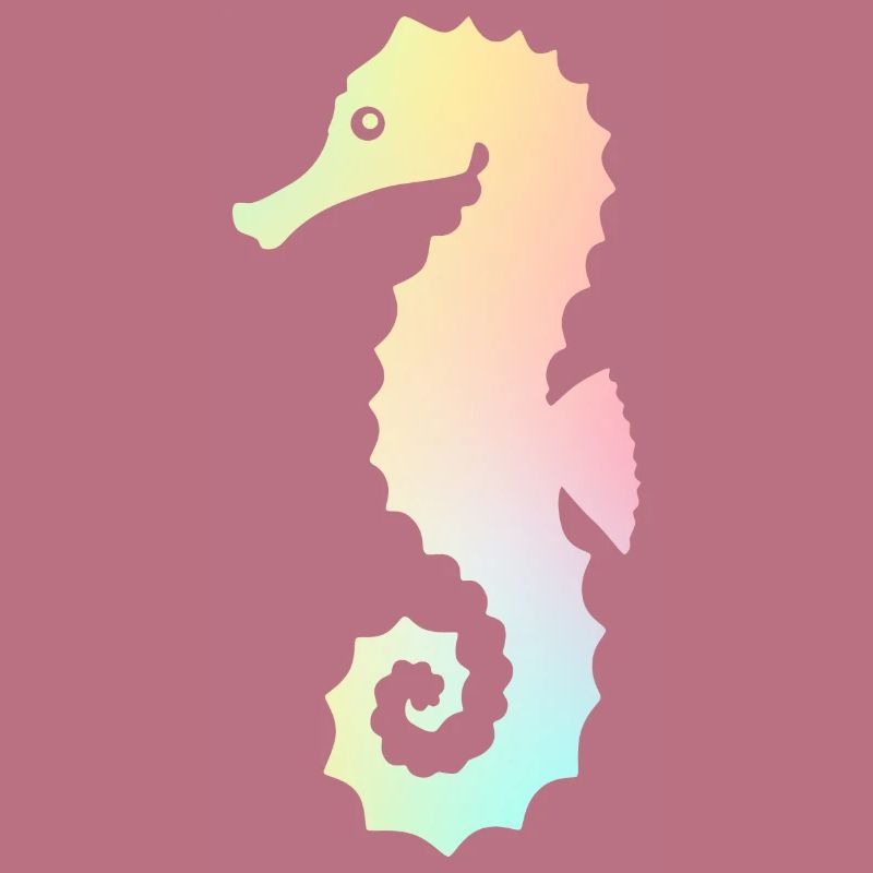 Seepferdchen In Einhorn Regenbogen Ombre