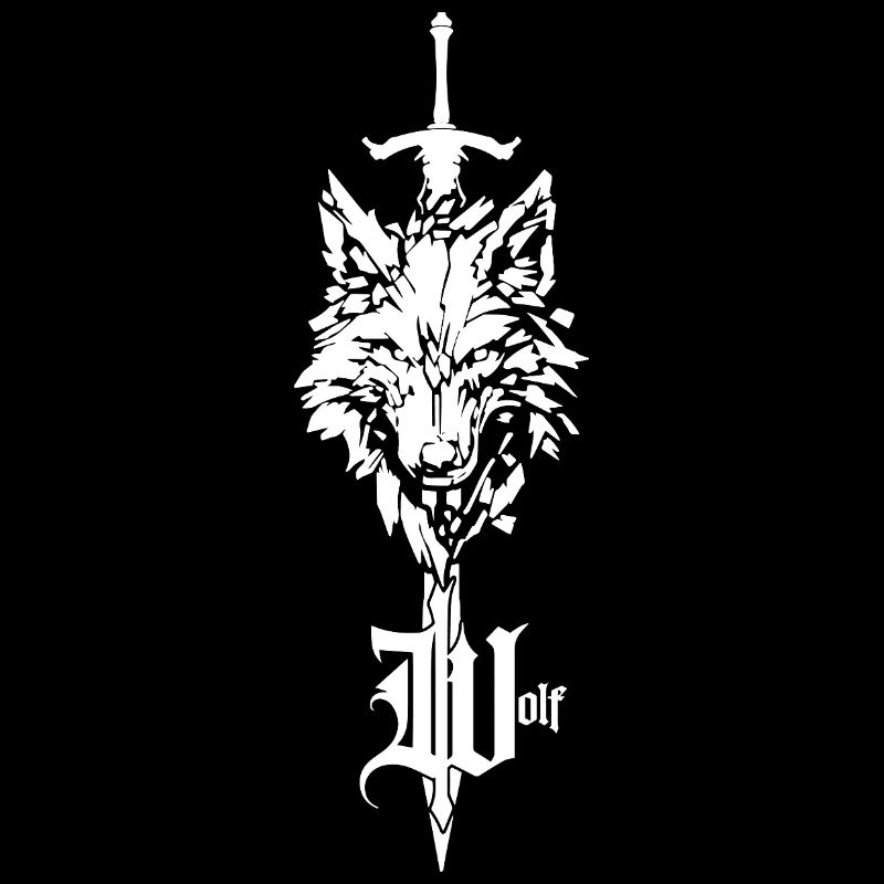 Wolf on Sword – Wild and Mystical Design