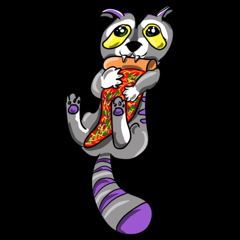 Nicht Binärer Pizza Waschbär