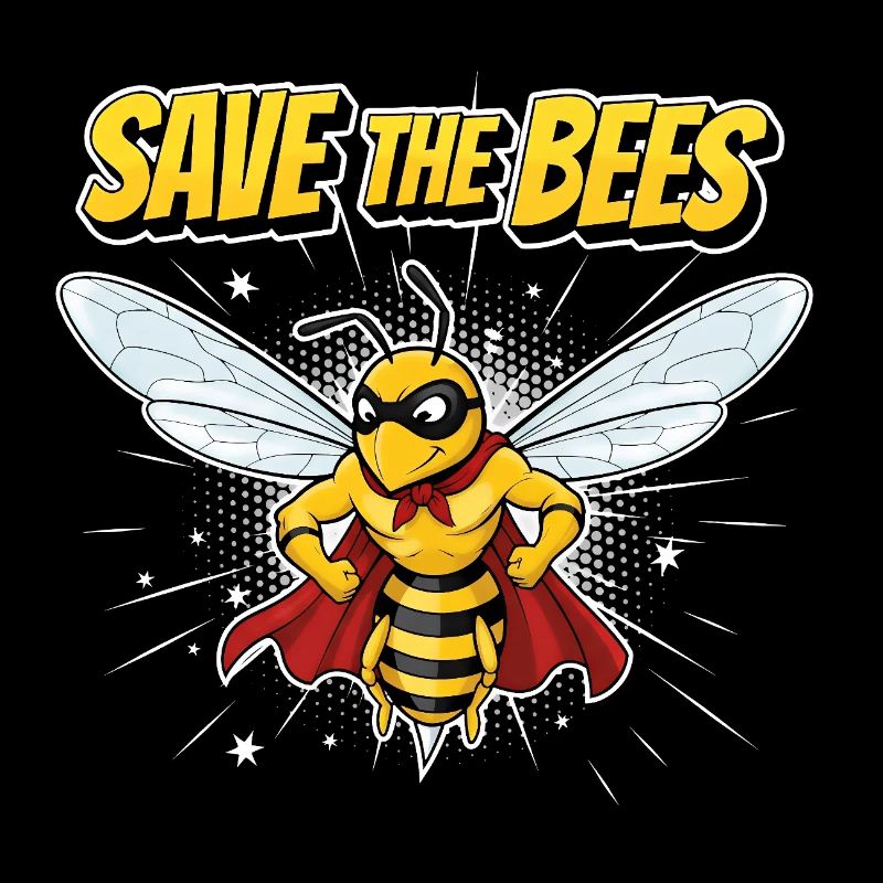 Comic Biene Heldenmotto