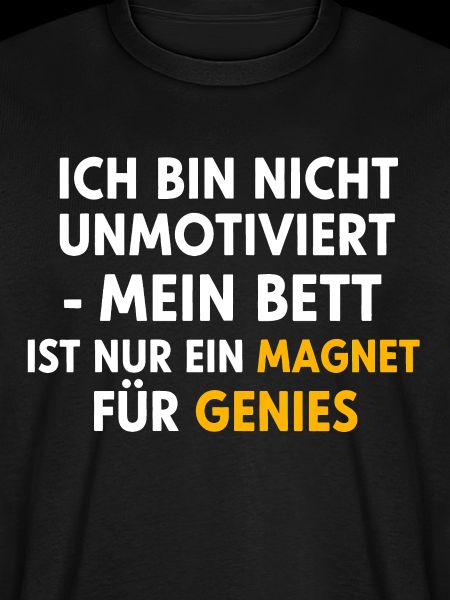 Magnet für Genies Bett-Spruch