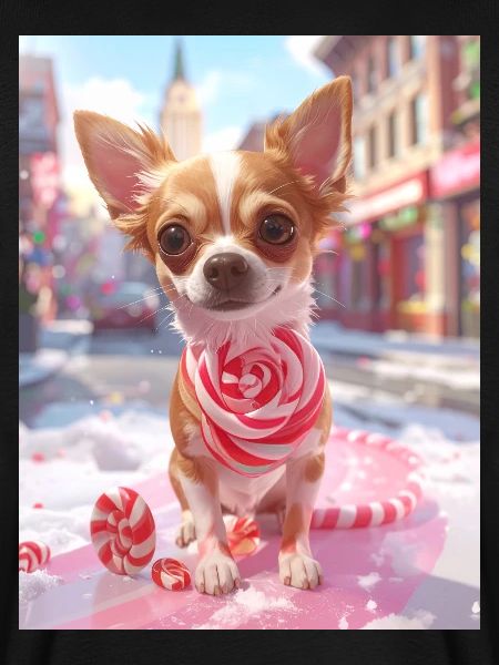 Candy Pup mit Zuckerstange