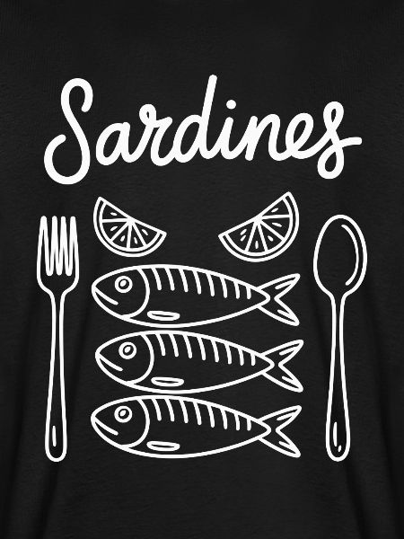 Sardinen Linie mit Besteck
