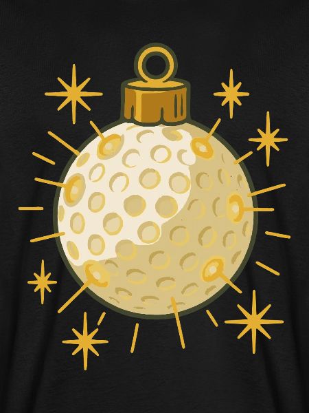 Lustiger Golfball Christbaumschmuck Design
