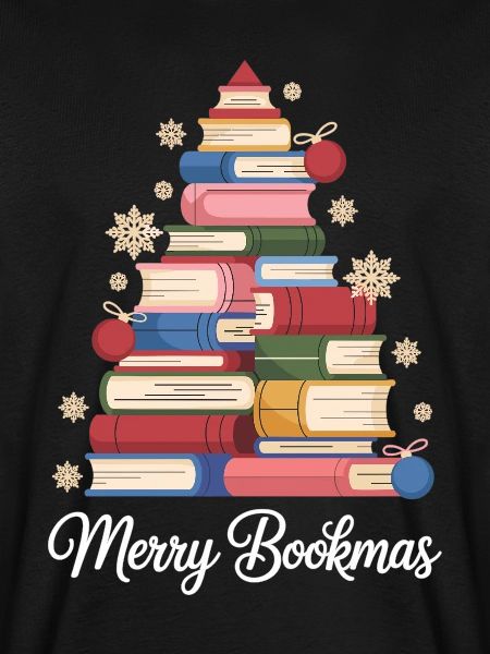 Bücherstapel Weihnachtsbaum für Leseratten
