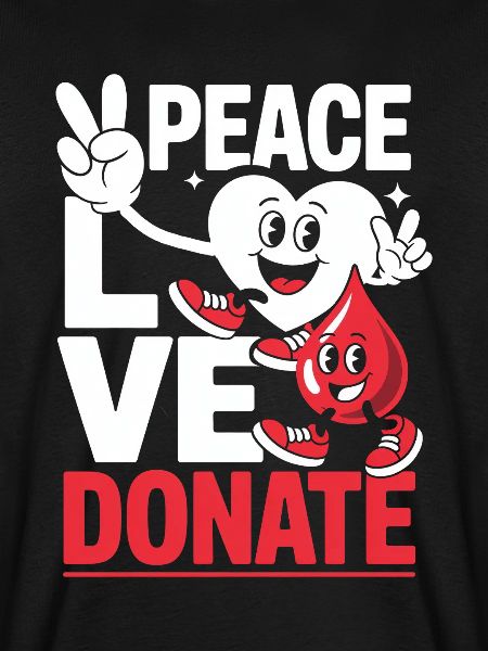 Peace Love Donate Blutspender Blutspende