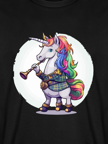Buntes Einhorn mit Trompete