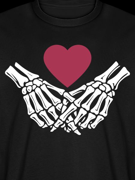  ewige Liebe | Knochenhände | Skelett | Herz