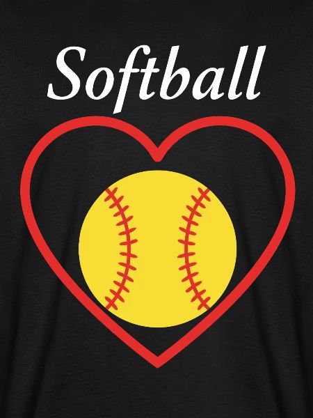 Softball im roten Herz