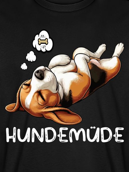 Hundemüde Beagle Beaglebesitzer Beaglehalter