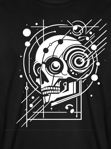 Cyber-Schädel Geometrie Neon