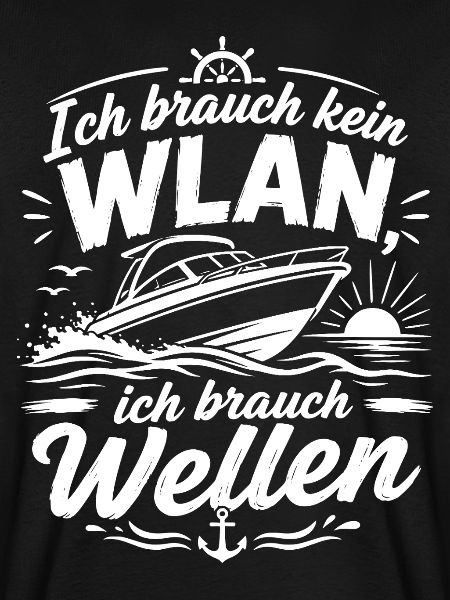 Wellen statt WLAN – Bootsmotiv