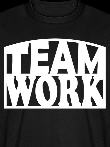 Teamwork Kraftvolles Blockbuchstaben-Design