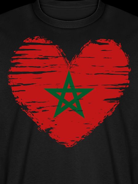 Cappotto della bandiera della bandiera del cuore del Marocco