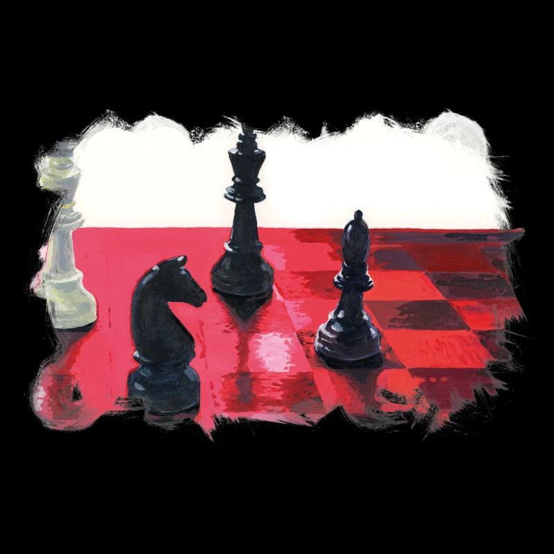 Chess with king, runner and knight