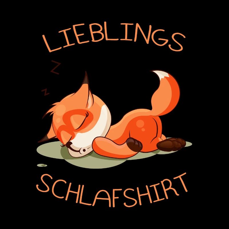 Fuchs Schlafshirt Pyjama Schlafanzug Oberteil