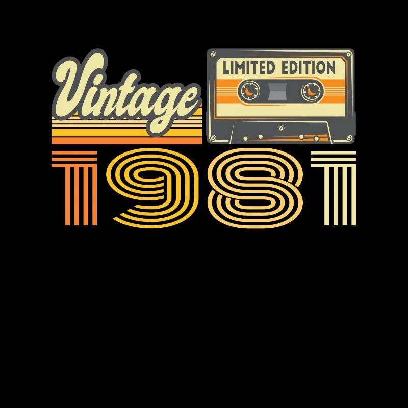 Vintage 1981 Cassette Mixtape - 39e anniversaire