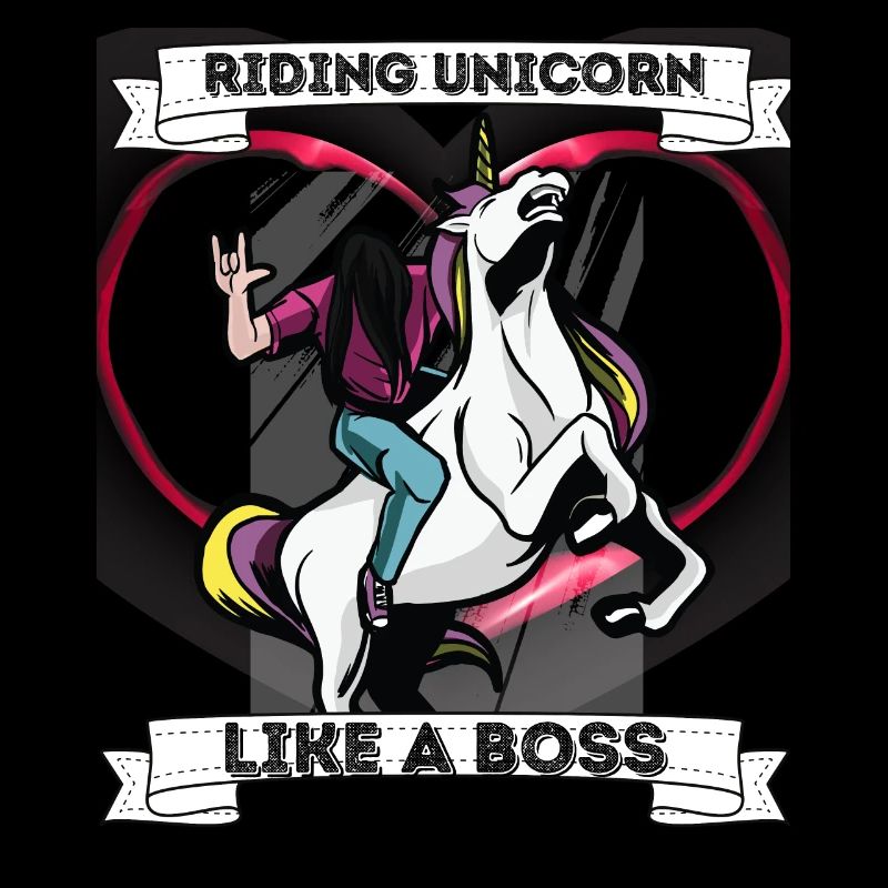 Einhorn Metal Reiten Geschenkidee Boss