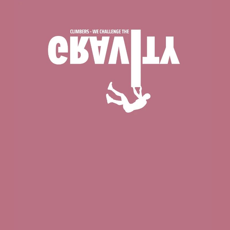 We challenge the Gravity - Kletterer Tshirt