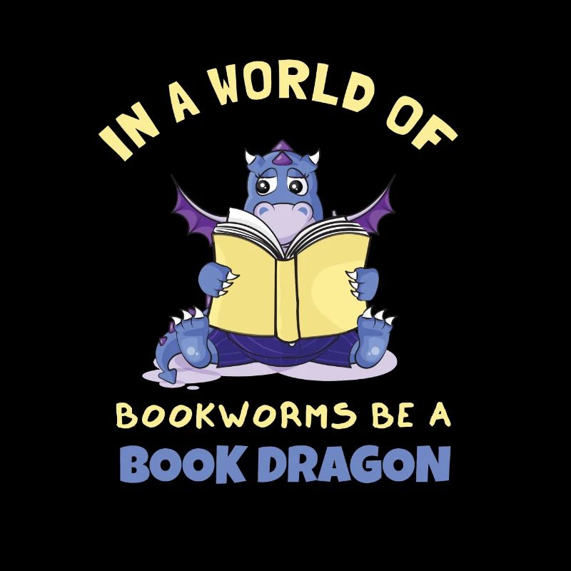 Book Dragon Design Librarian Book Lovers