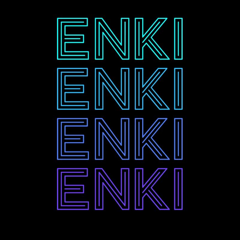 Enki God Ancient Sumerian Deity Retro