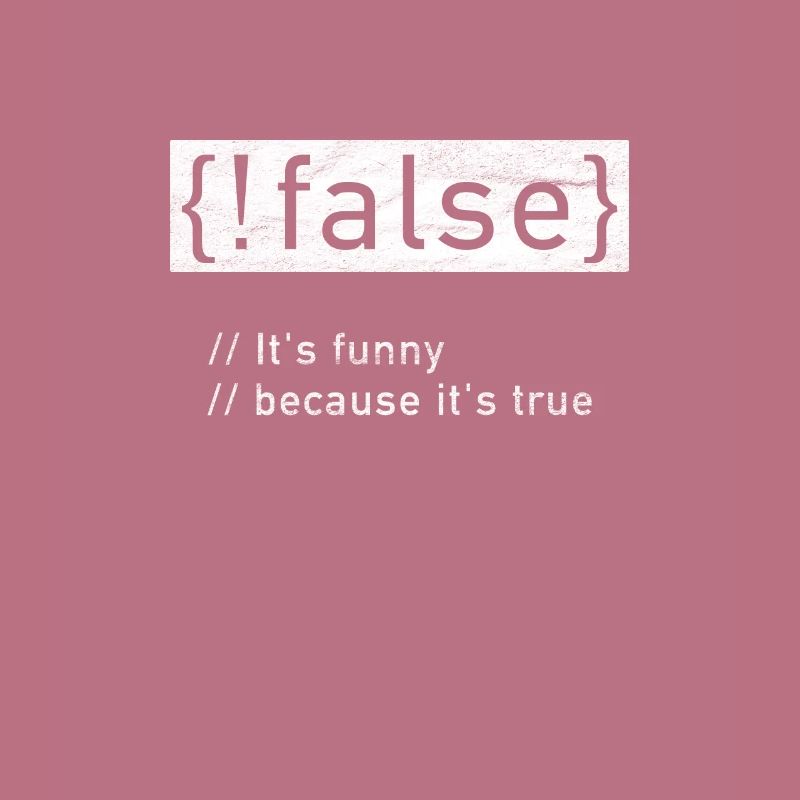 Programmer hacker Nerd Geek! False is true