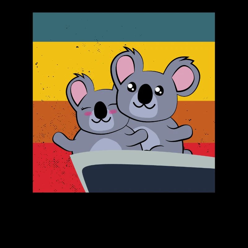 koalas mignons dans la pose du Titanic