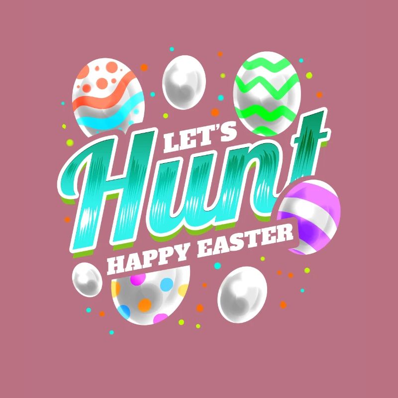 Logo Let's Hunt Easter Eggs On Easter