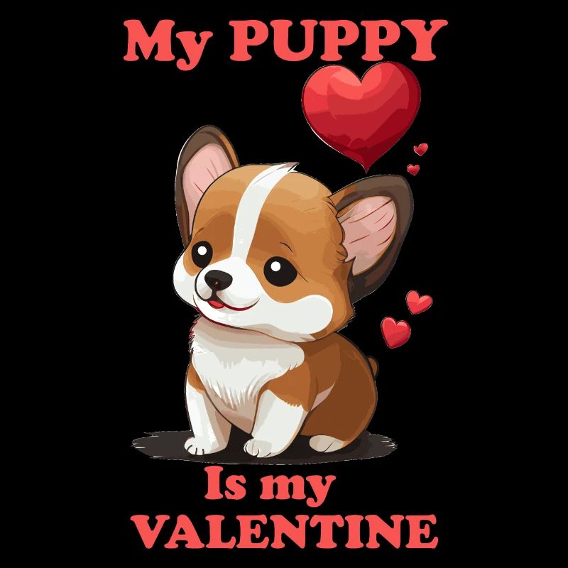 Mon chiot est ma Saint-Valentin mignonne pour chien P