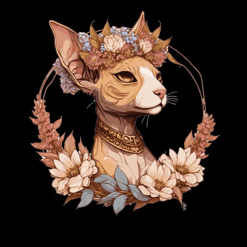 Fleur de chat mignon Sphynx Crown Pet Kitten Floral