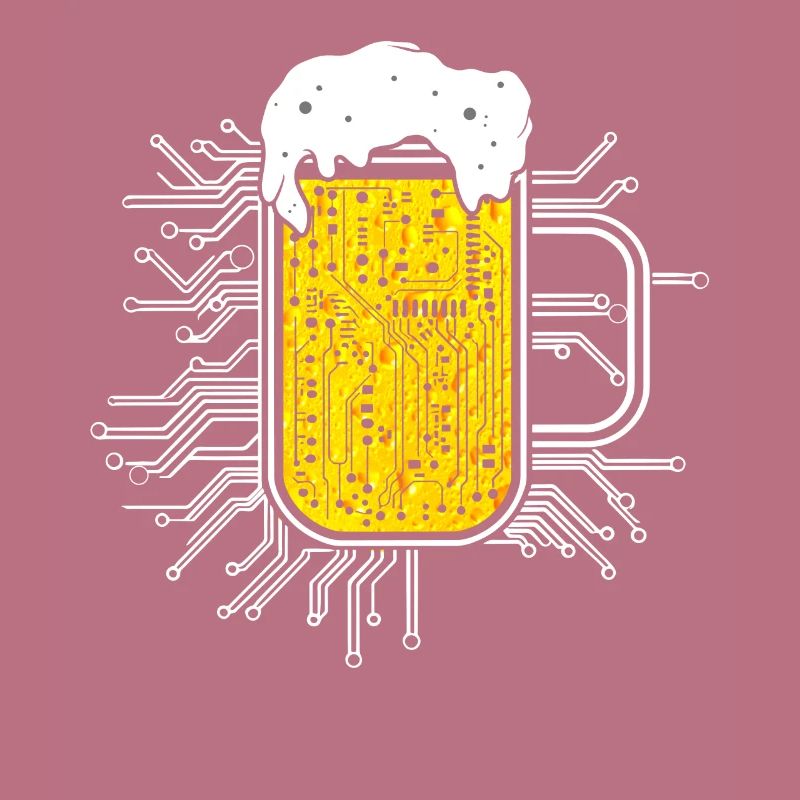 Computerchip Bier Nerd CPU Informatiker Lustig