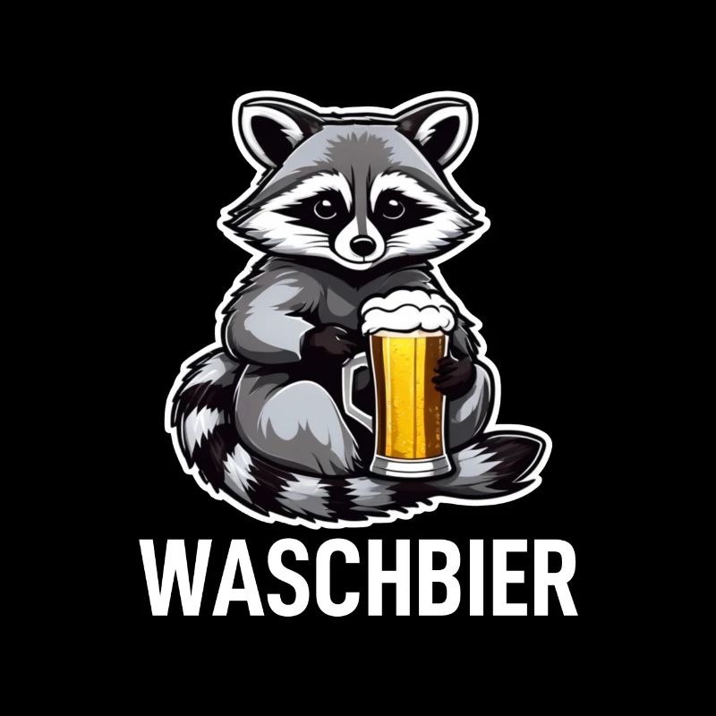 Waschbär mit Bier