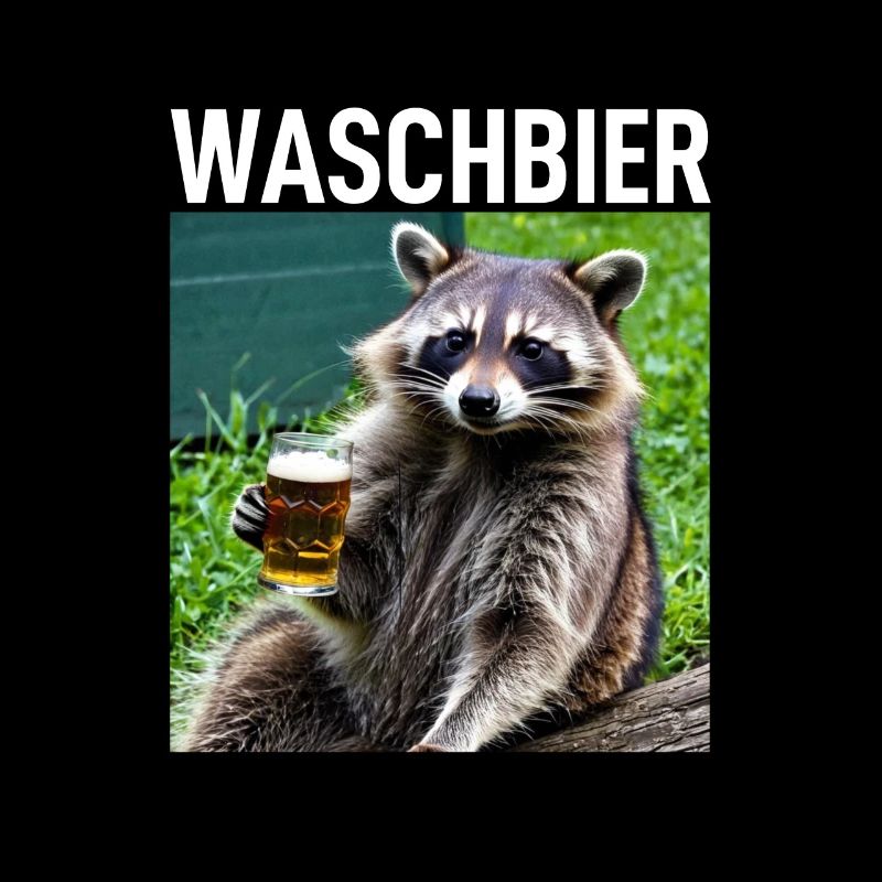 Waschbär Waschbier Bier