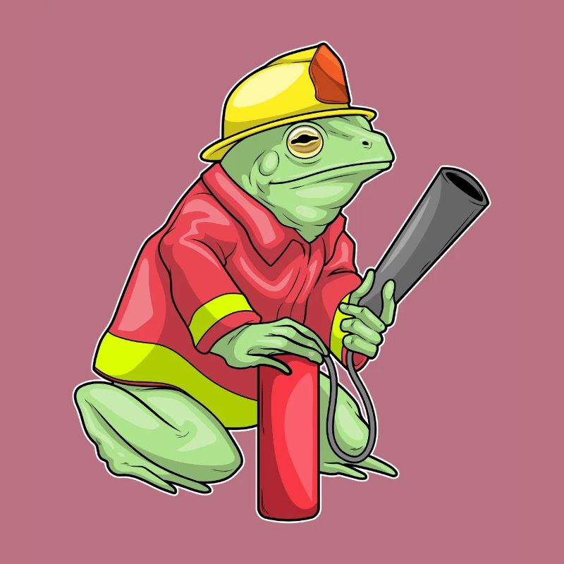 Frog Firefighter Fire Extinguisher Fire Brigade